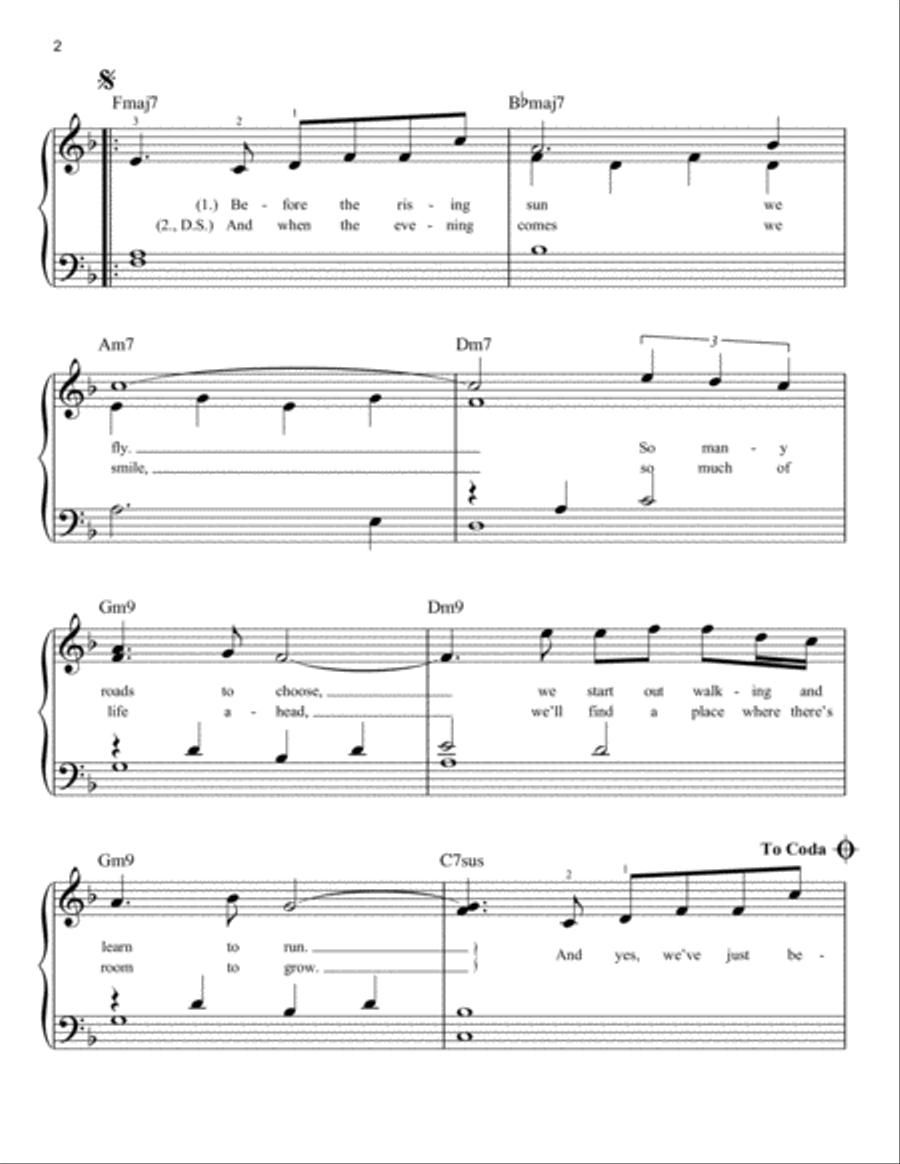 We've Only Just Begun Easy Piano scores gallery preview page 2