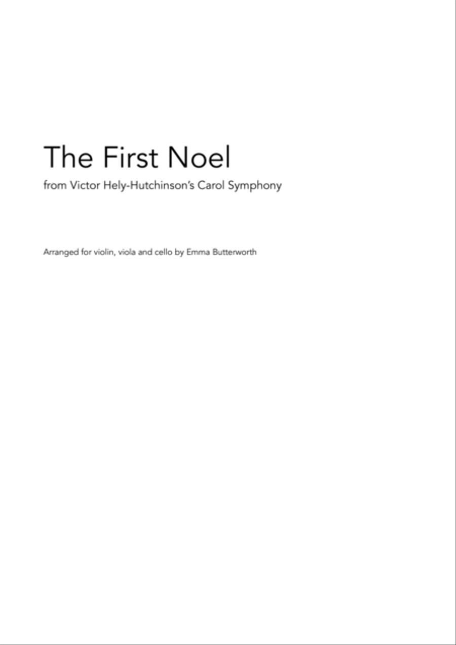 The First Noel for violin, viola & cello String Trio scores gallery preview page 2