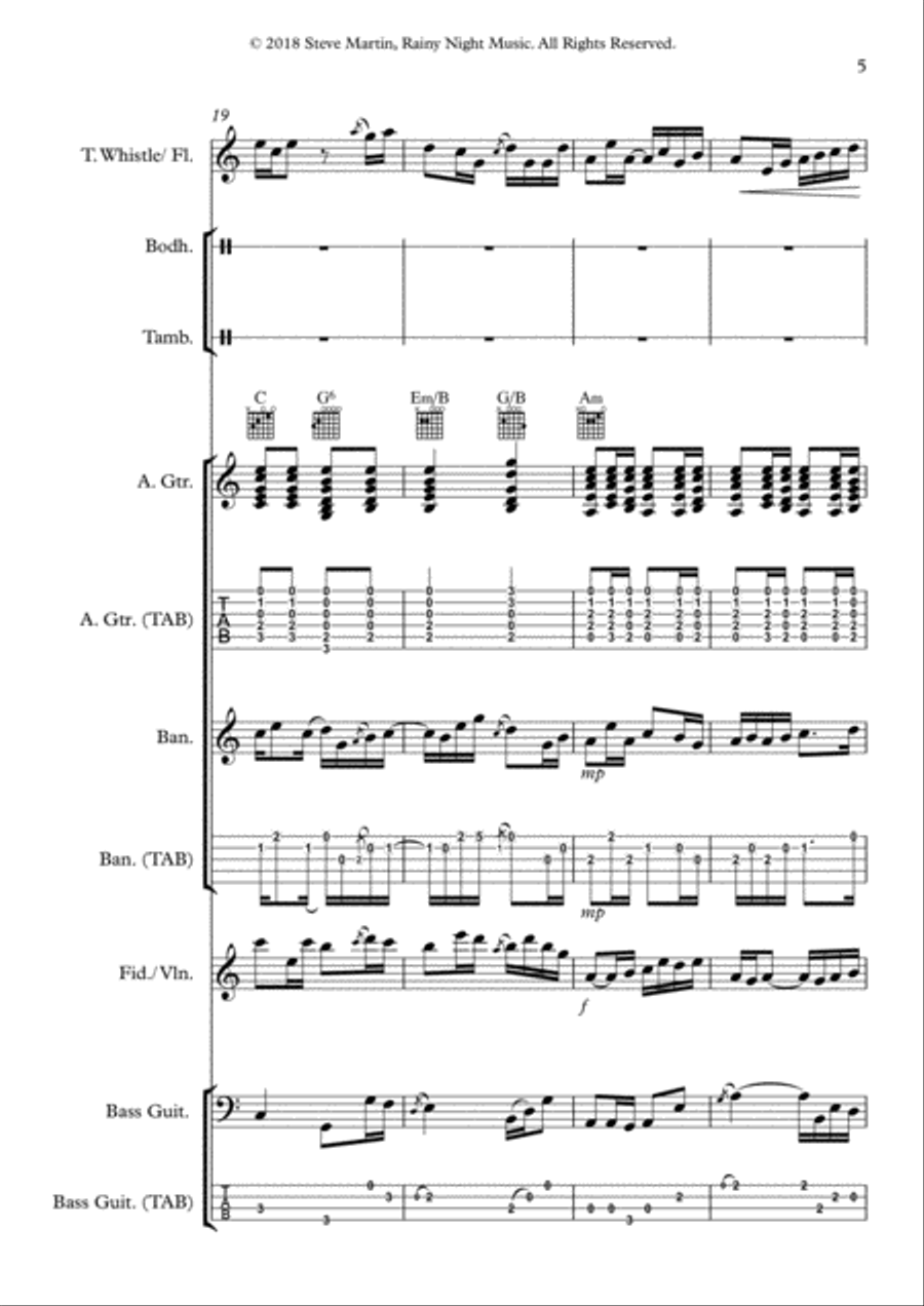 Cool Drowsy Walks Small Ensemble scores gallery preview page 5
