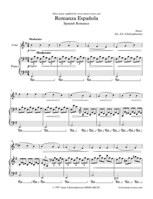 Spanish Romance - Violin and Piano