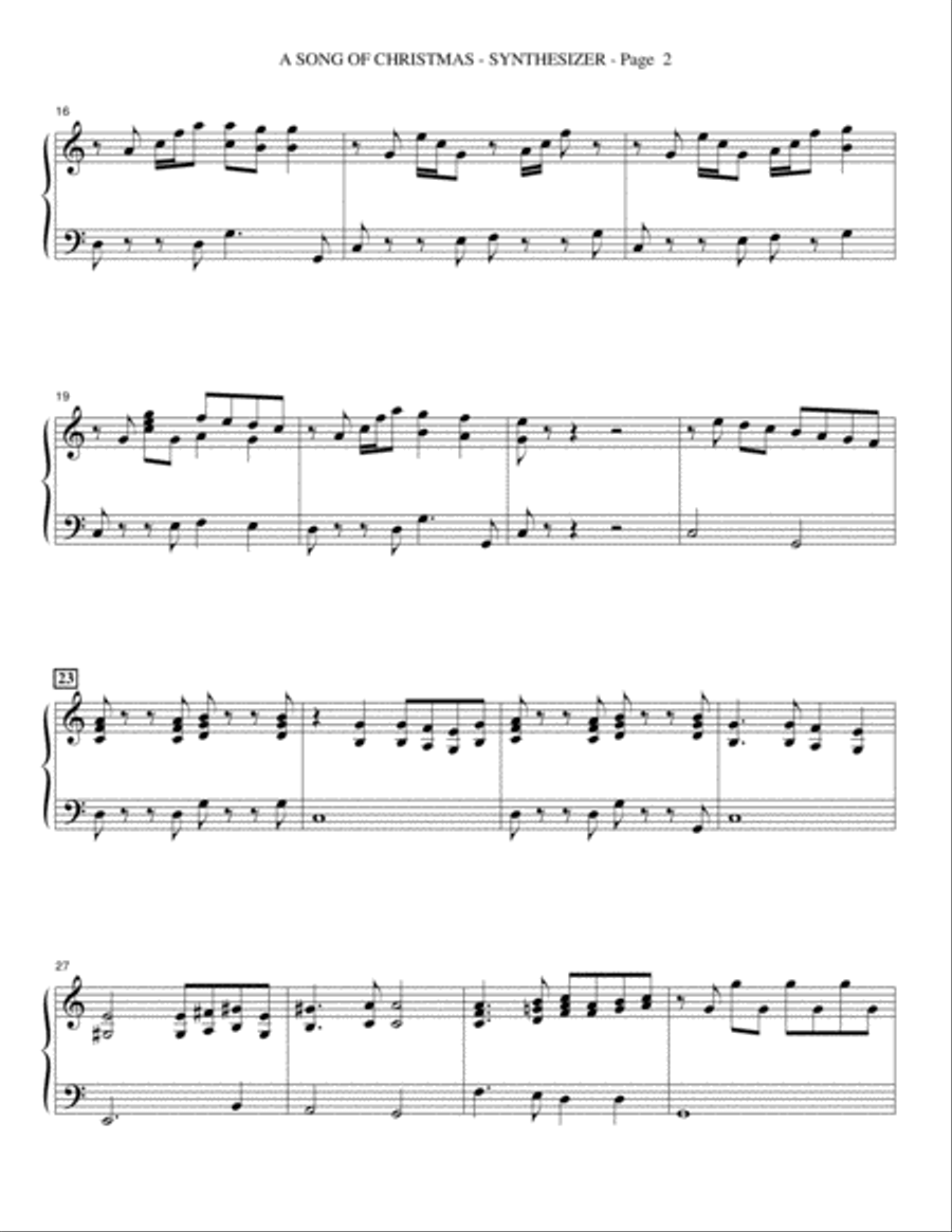 Sing A Song Of Christmas - Keyboard/ Synthesizer Choir scores gallery preview page 3