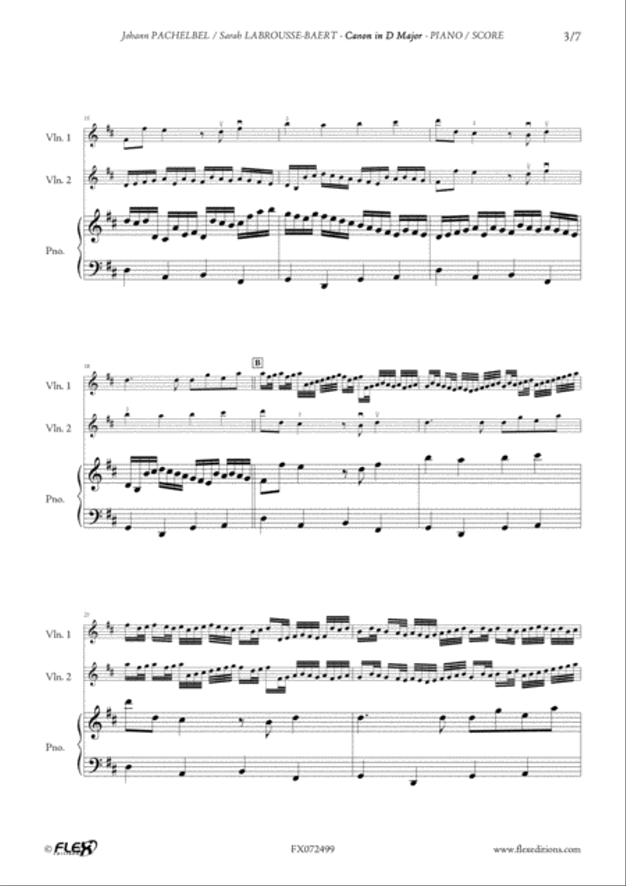 Canon in D Major Canon in D Major Violin scores gallery preview page 3
