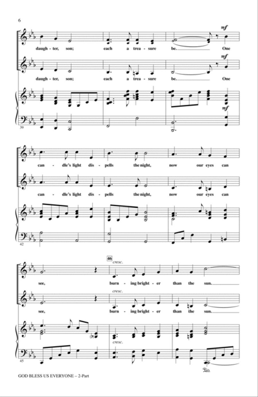 God Bless Us Everyone 2-Part scores gallery preview page 5