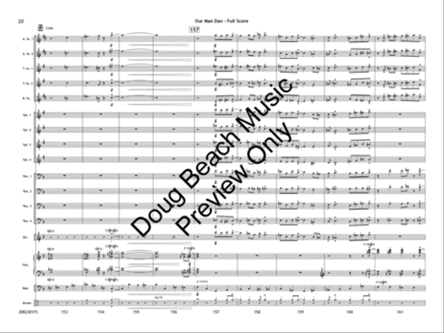 Our Man Dan (Score) Jazz Ensemble scores gallery preview page 21