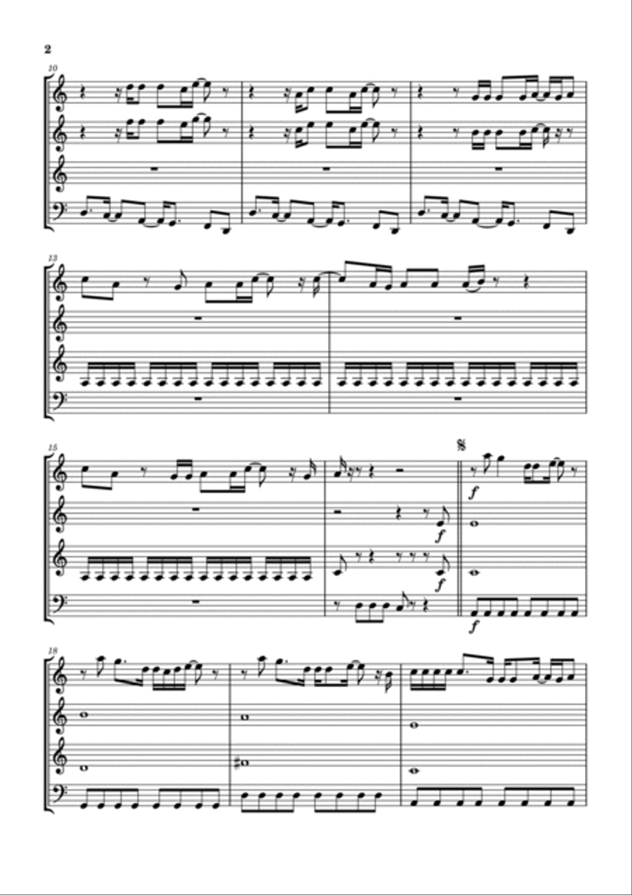 Uh Oh (here I Go) Woodwind Quartet scores gallery preview page 3