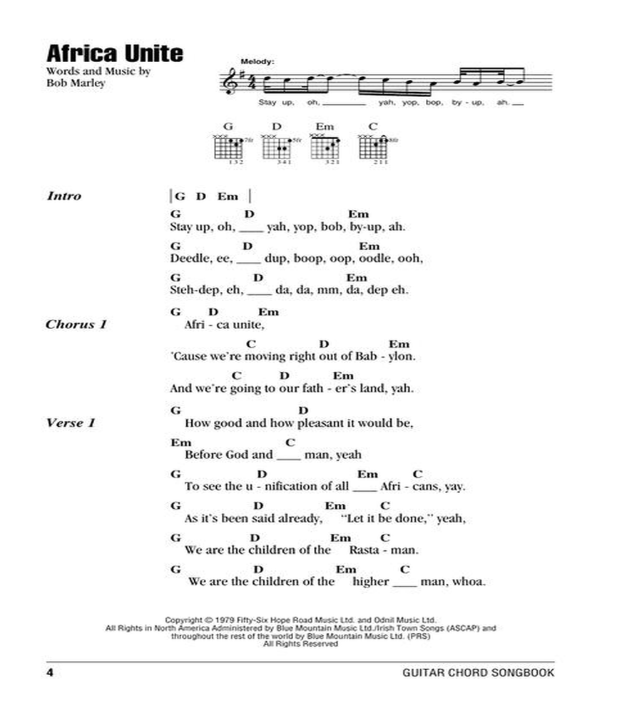 Bob Marley Guitar scores gallery preview page 5