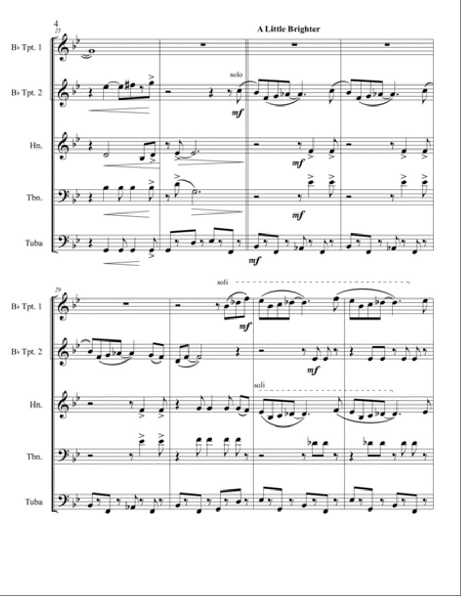 Harlem Nocturne Brass Quintet scores gallery preview page 4
