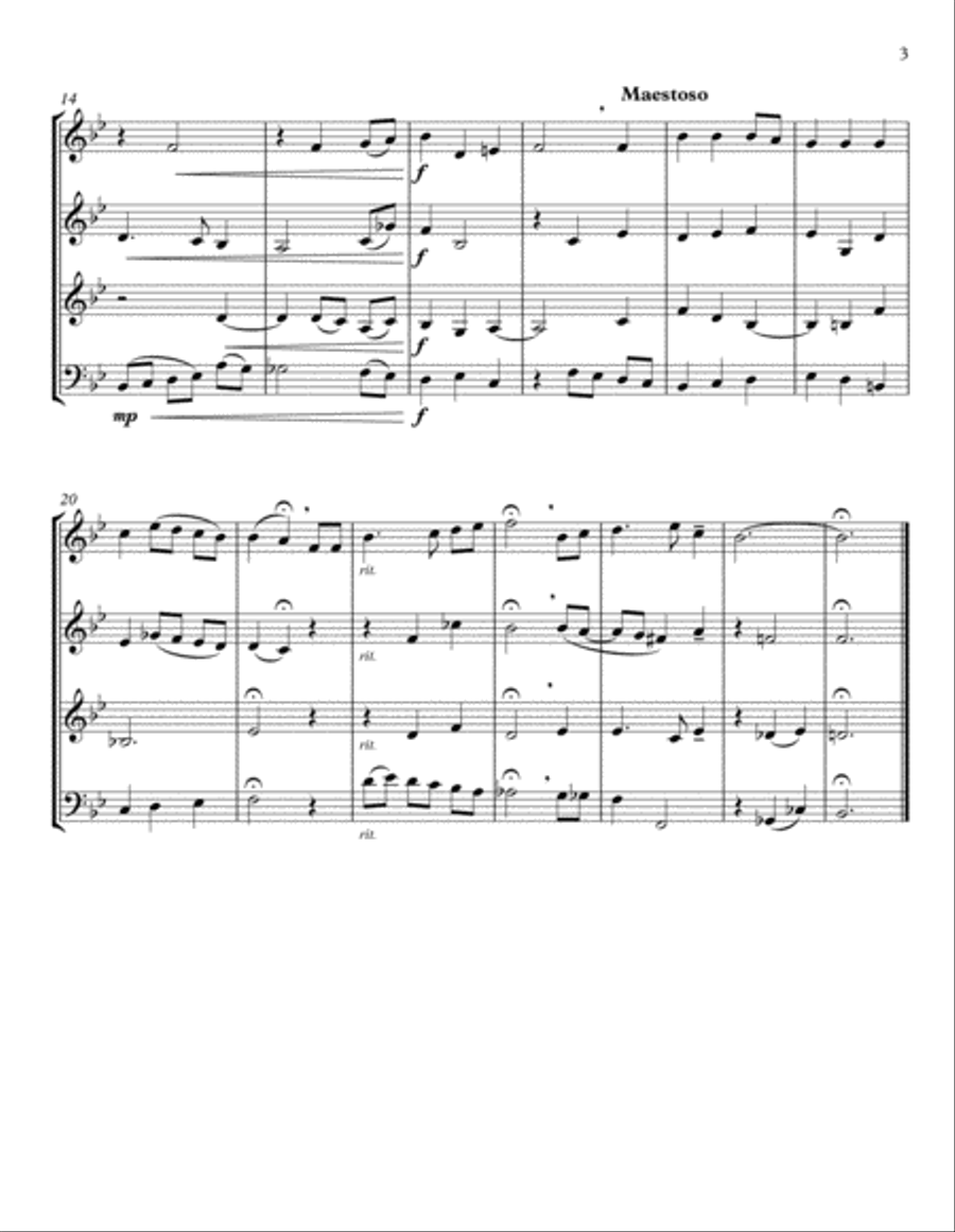 The Star-Spangled Banner for Flexible Instrumentation Quartet Brass Ensemble scores gallery preview page 3