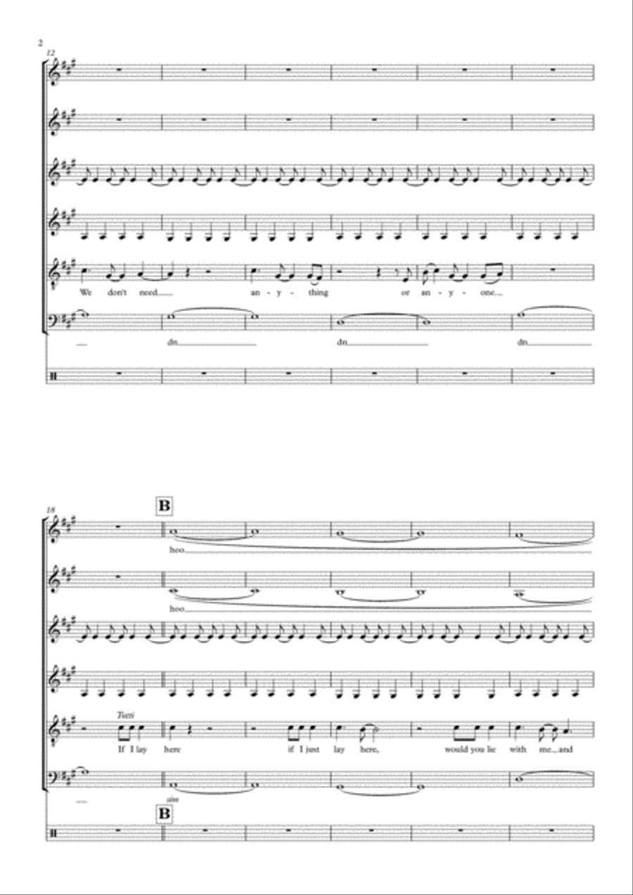Chasing Cars 4-Part scores gallery preview page 2