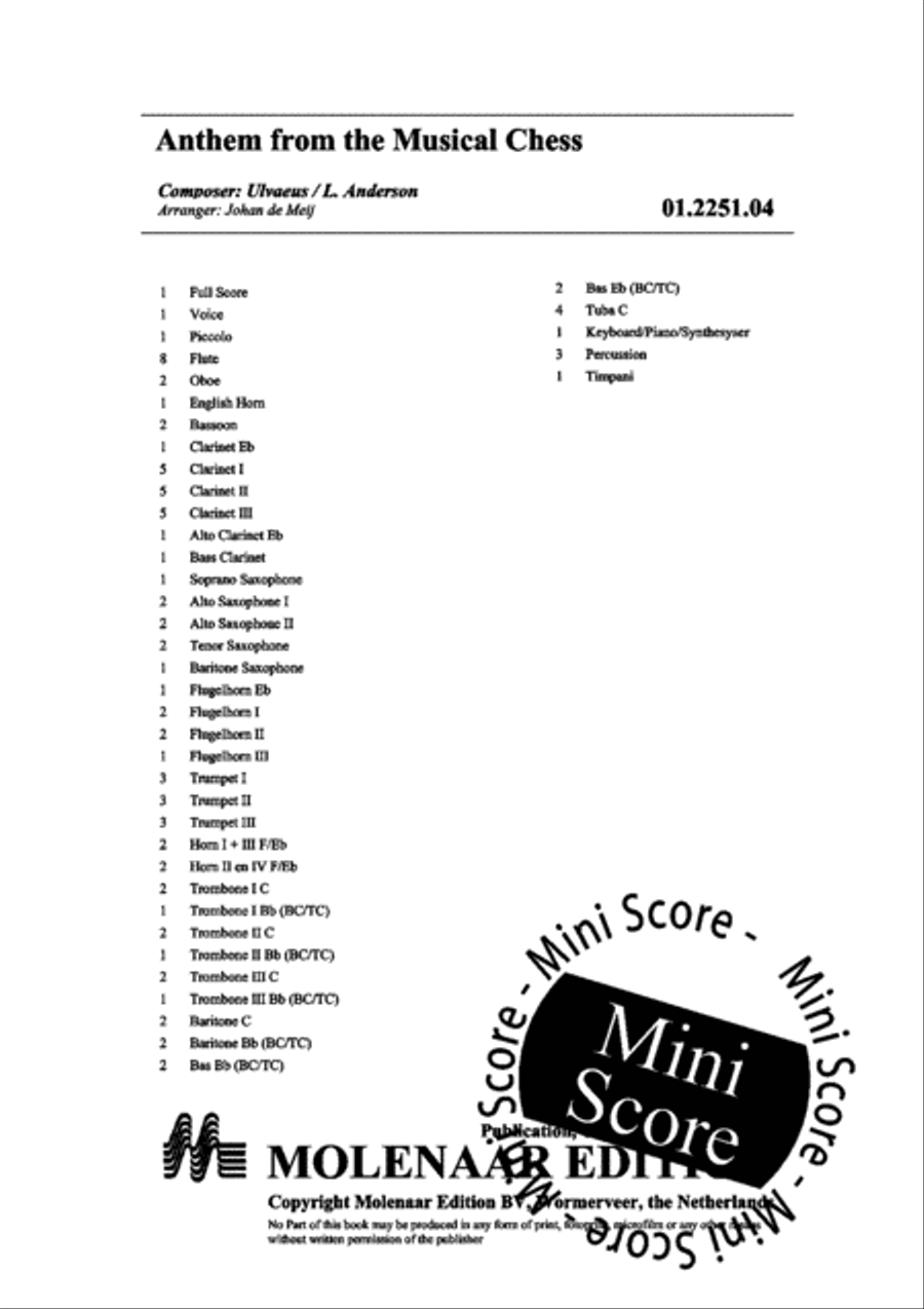 Anthem from Musical Chess Mixed Choir scores gallery preview page 4