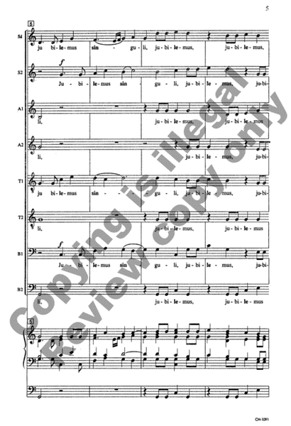 Jubilemus Singuli (Choral Score)