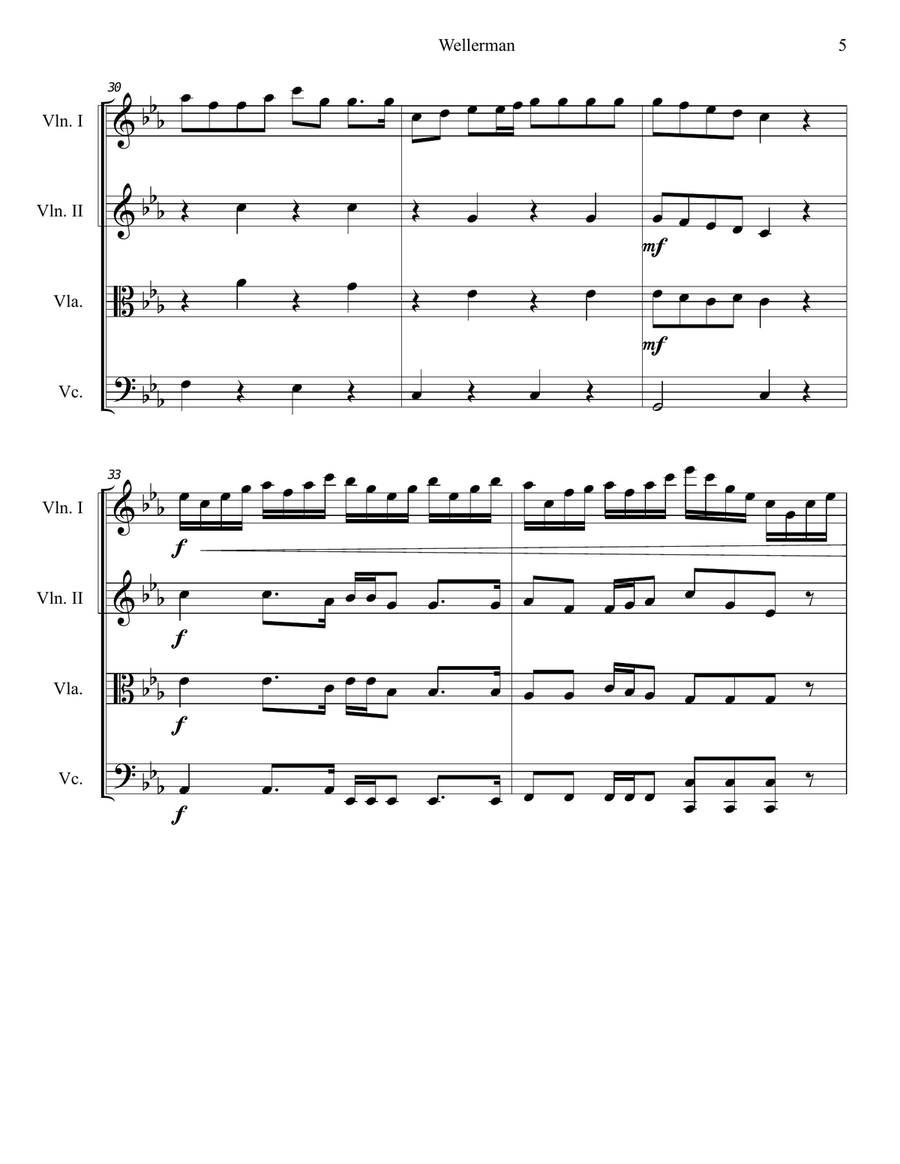 The Wellerman by Traditional String Quartet - Digital Sheet Music page 5