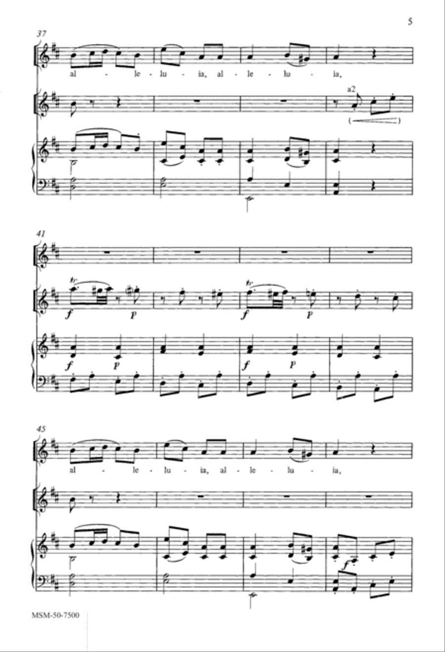 Alleluia Alleluia Unison Choir scores gallery preview page 5