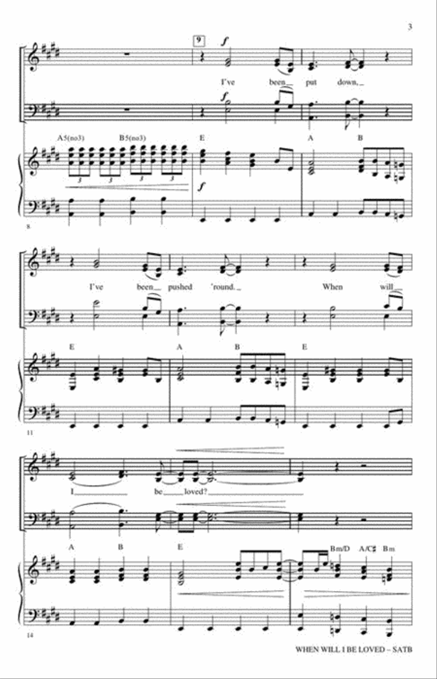 When Will I Be Loved When Will I Be Loved 4-Part scores gallery preview page 4