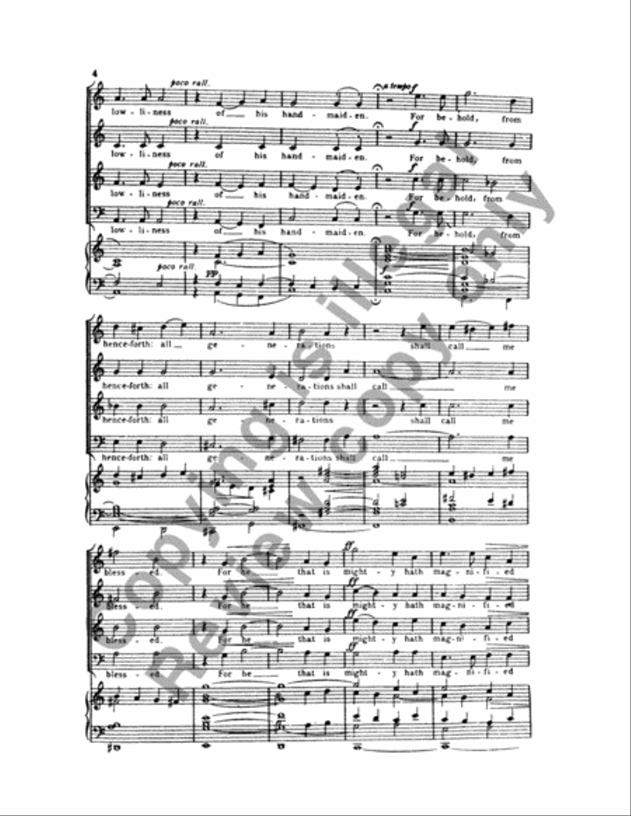 Magnificat & Nunc Dimittis in C 4-Part scores gallery preview page 3
