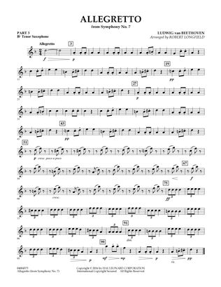 Allegretto (from Symphony No. 7) - Pt.3 - Bb Tenor Saxophone