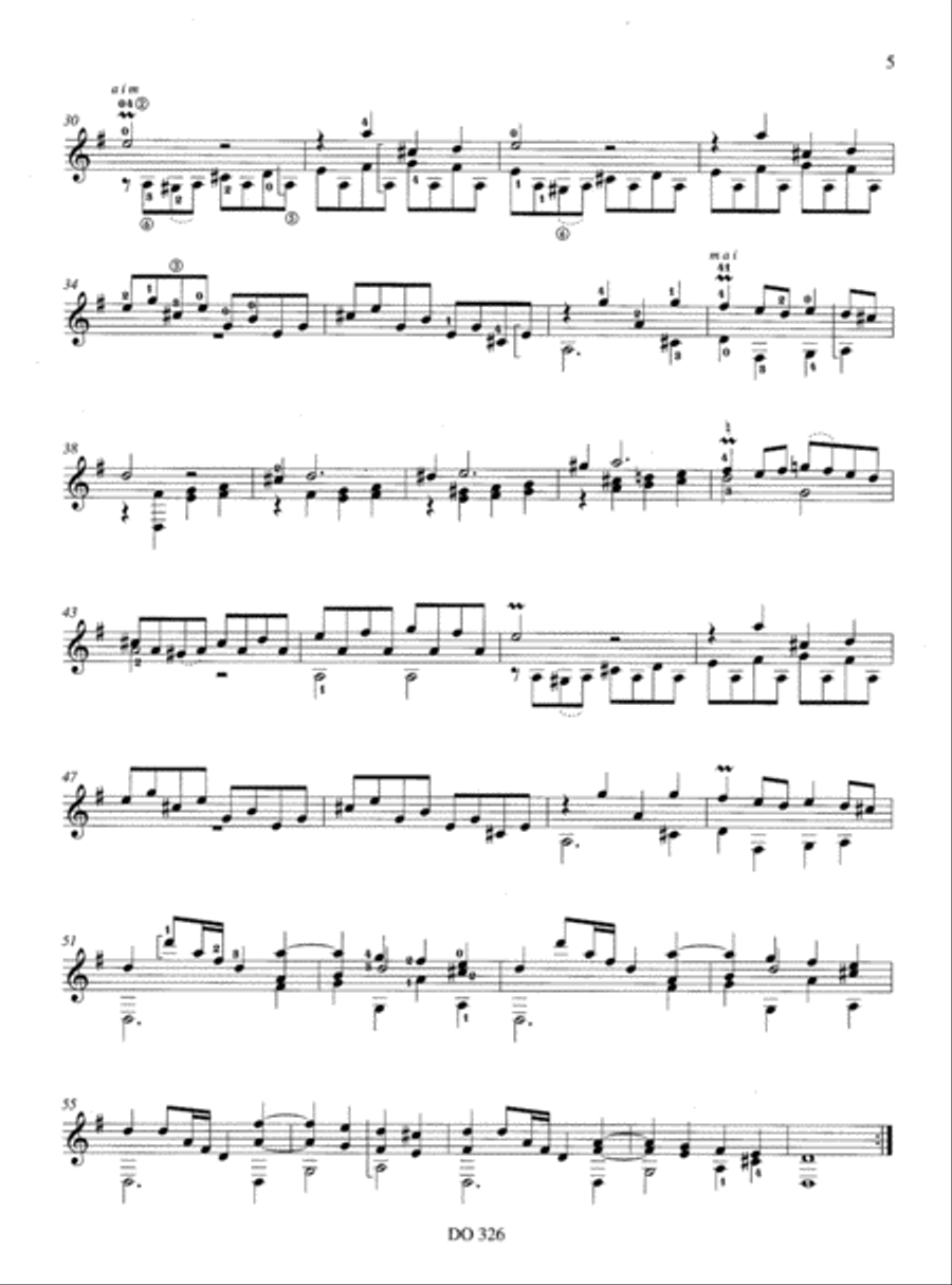 Five Sonatas Classical Guitar scores gallery preview page 5