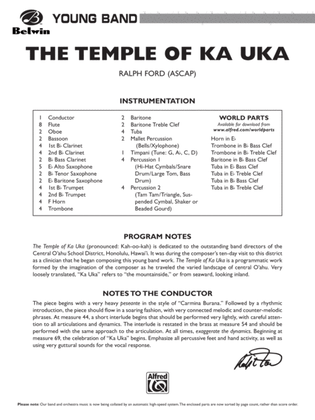 The Temple of Ka Uka: Score