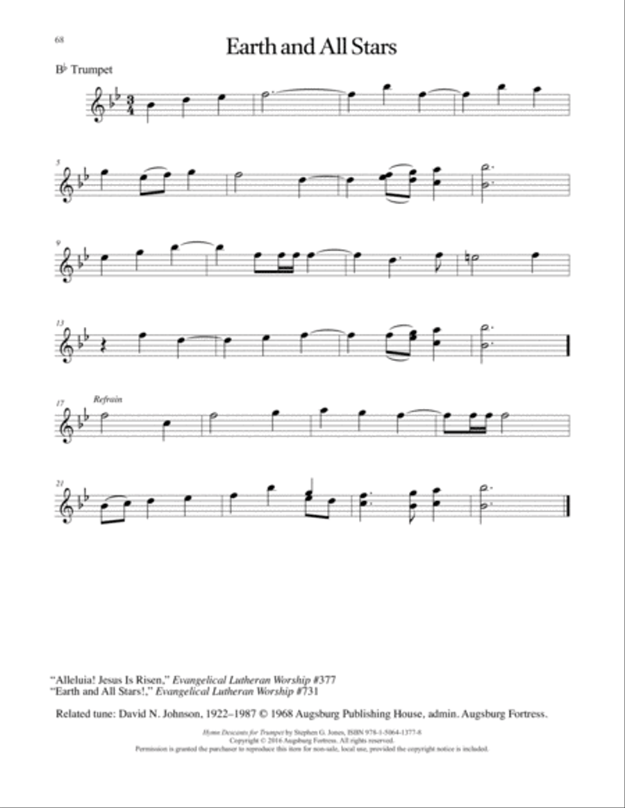 Hymn Descants for Trumpet C Trumpet scores gallery preview page 69