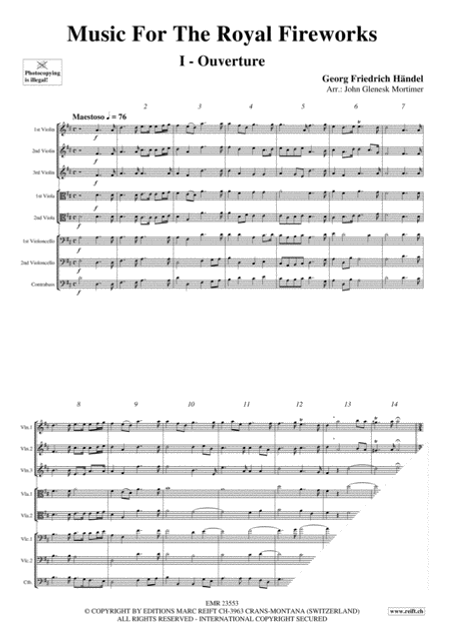 Music For The Royal Fireworks Cello scores gallery preview page 3