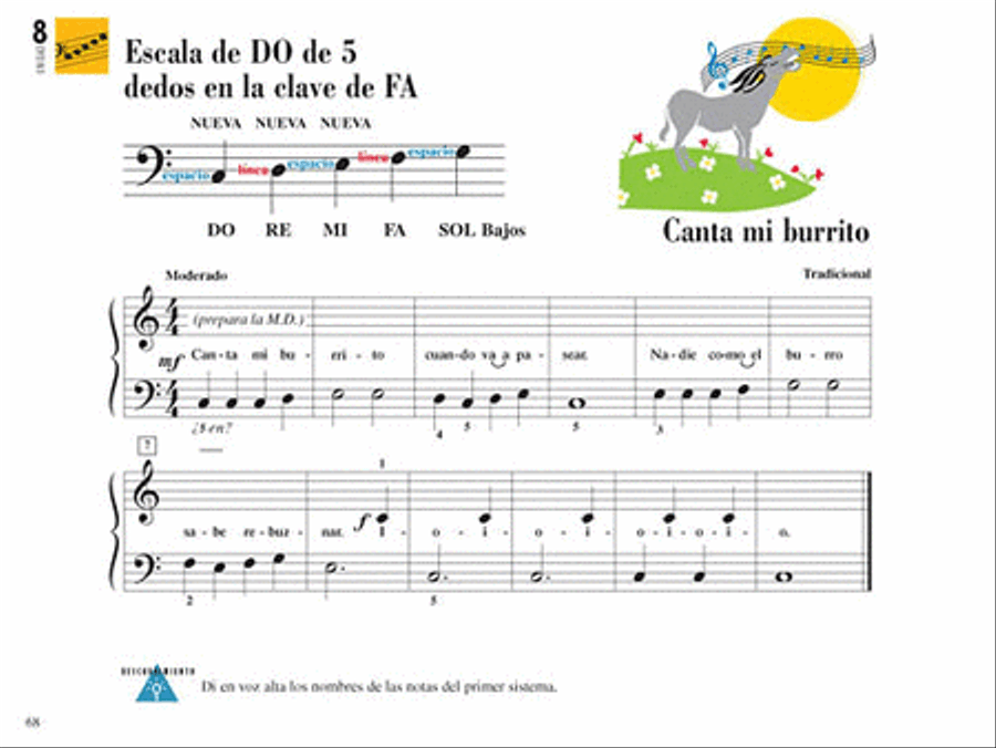 Lecciones y Teoría – Libro Uno de Dos Nivel Elemental 1 Piano Method scores gallery preview page 10