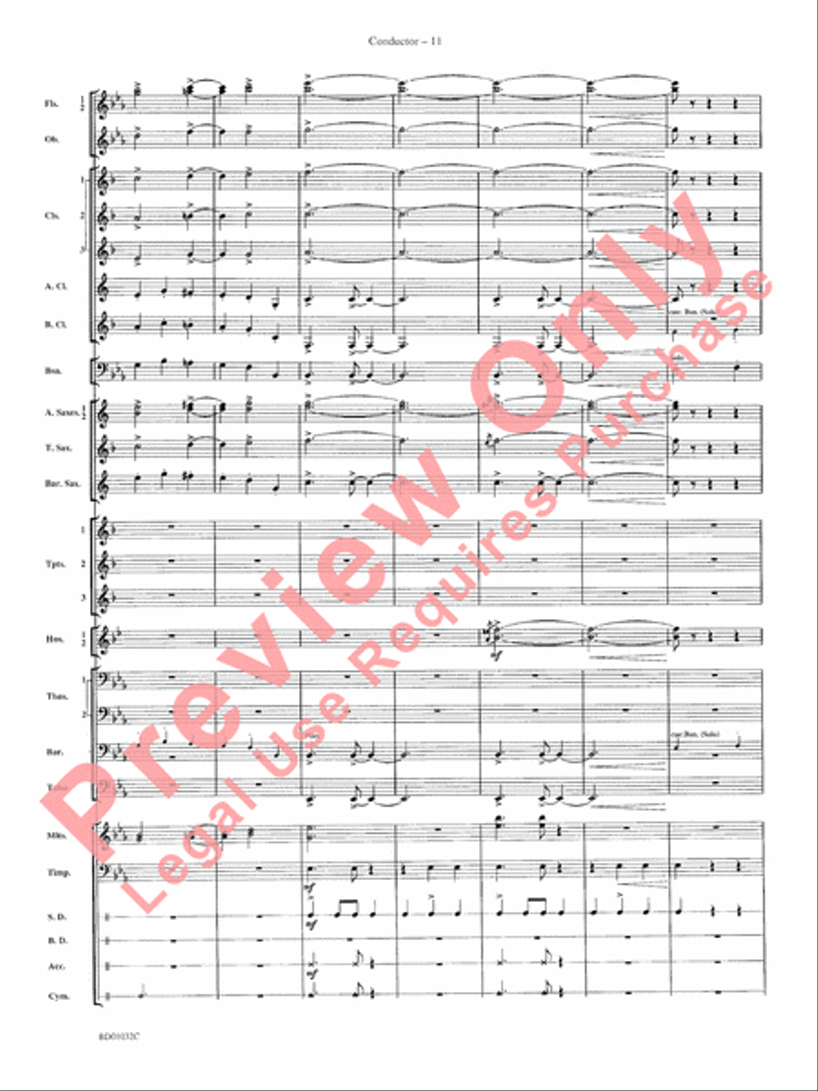 The Gathering of the Yeomen Concert Band scores gallery preview page 14