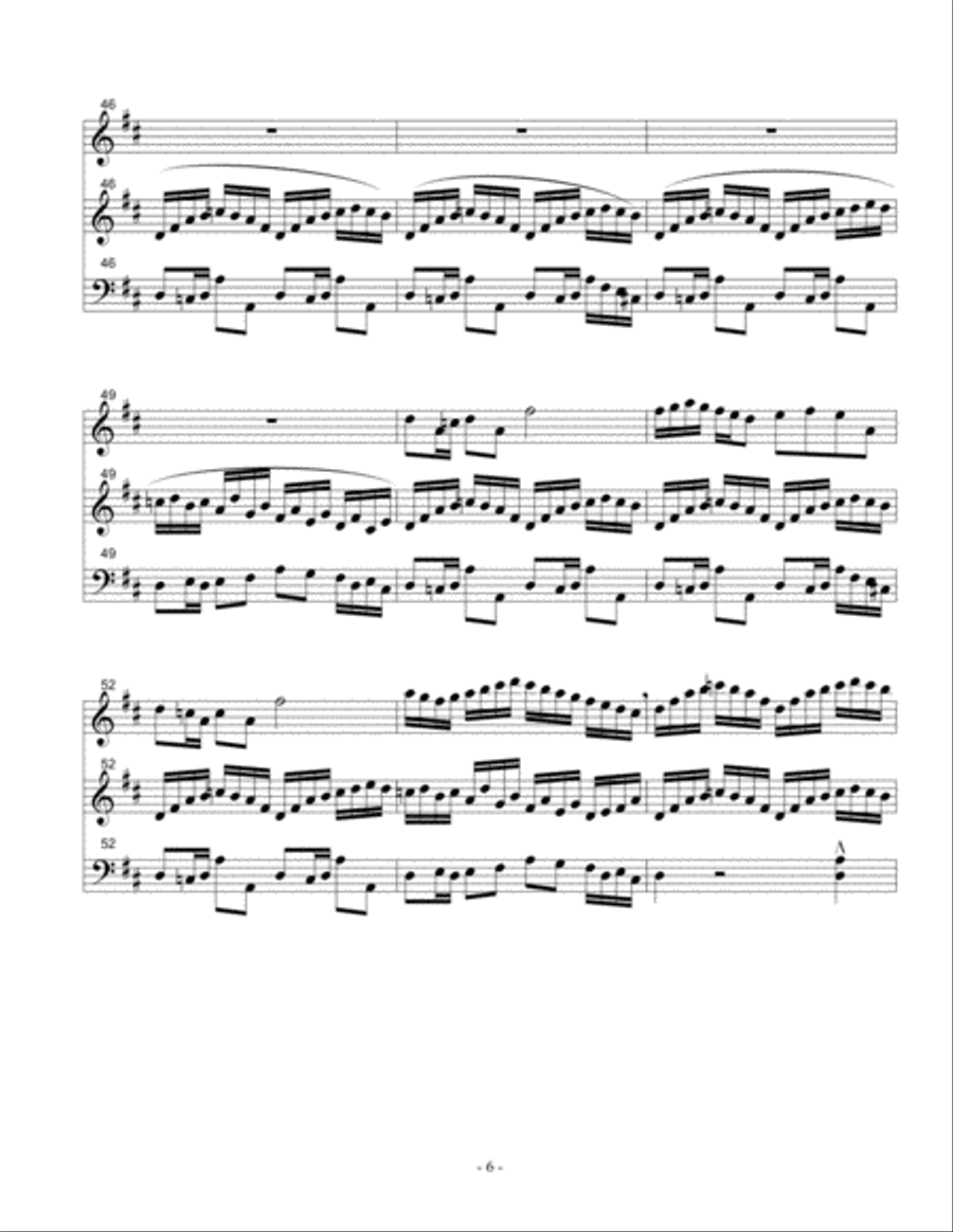Wedding Recessional Part 1 & 2 for Trio Small Ensemble scores gallery preview page 6