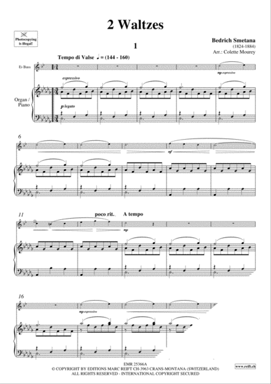 2 Waltzes Organ scores gallery preview page 3