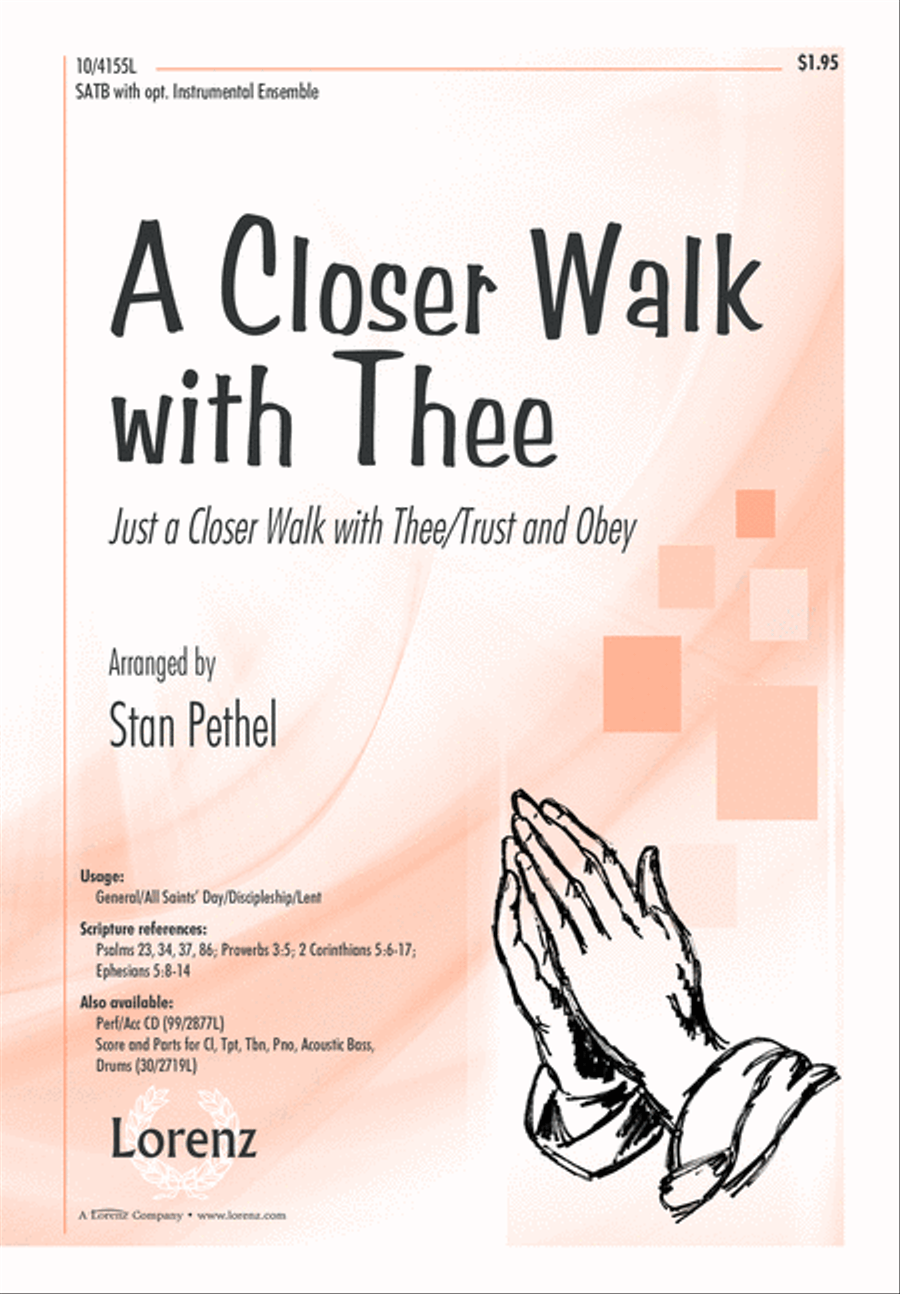 A Closer Walk with Thee 4-Part scores gallery preview page 1
