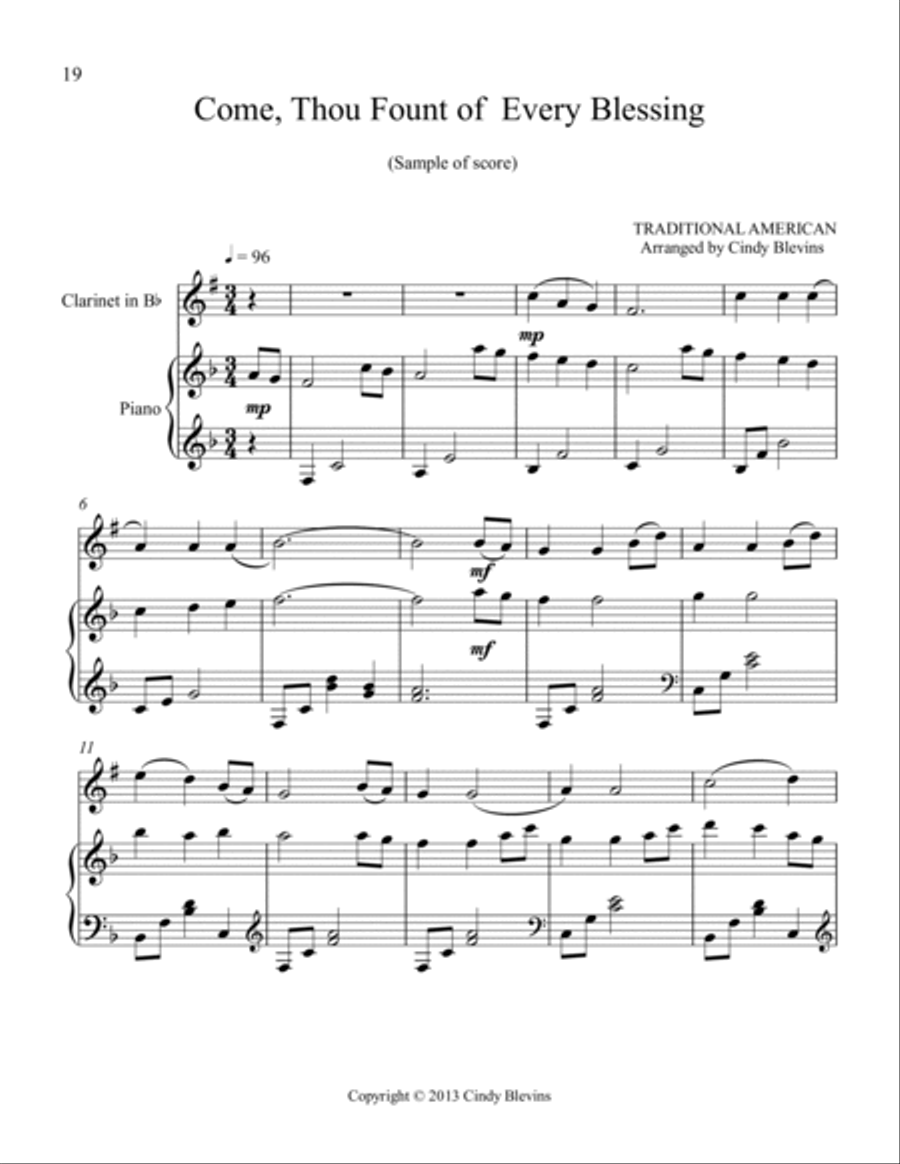 Piano and Clarinet (Play Hymns and Patriotic Songs) Woodwind Duet scores gallery preview page 3