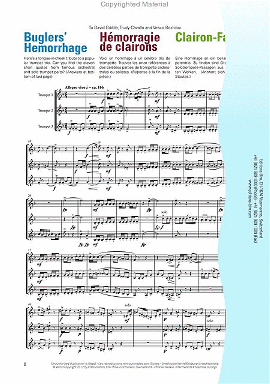Intermediate Ensemble Outings Trumpet scores gallery preview page 5