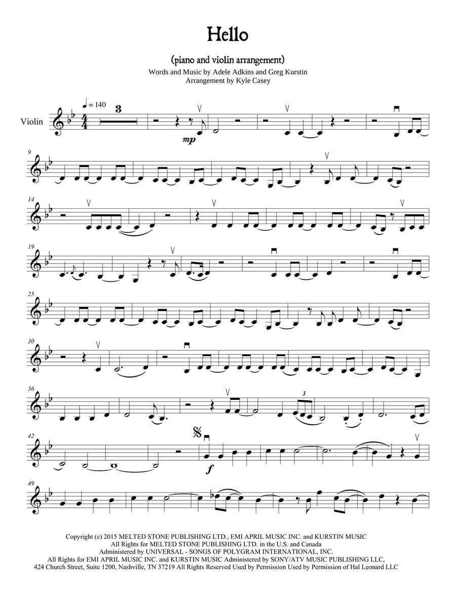 Hello Violin Solo scores gallery preview page 1