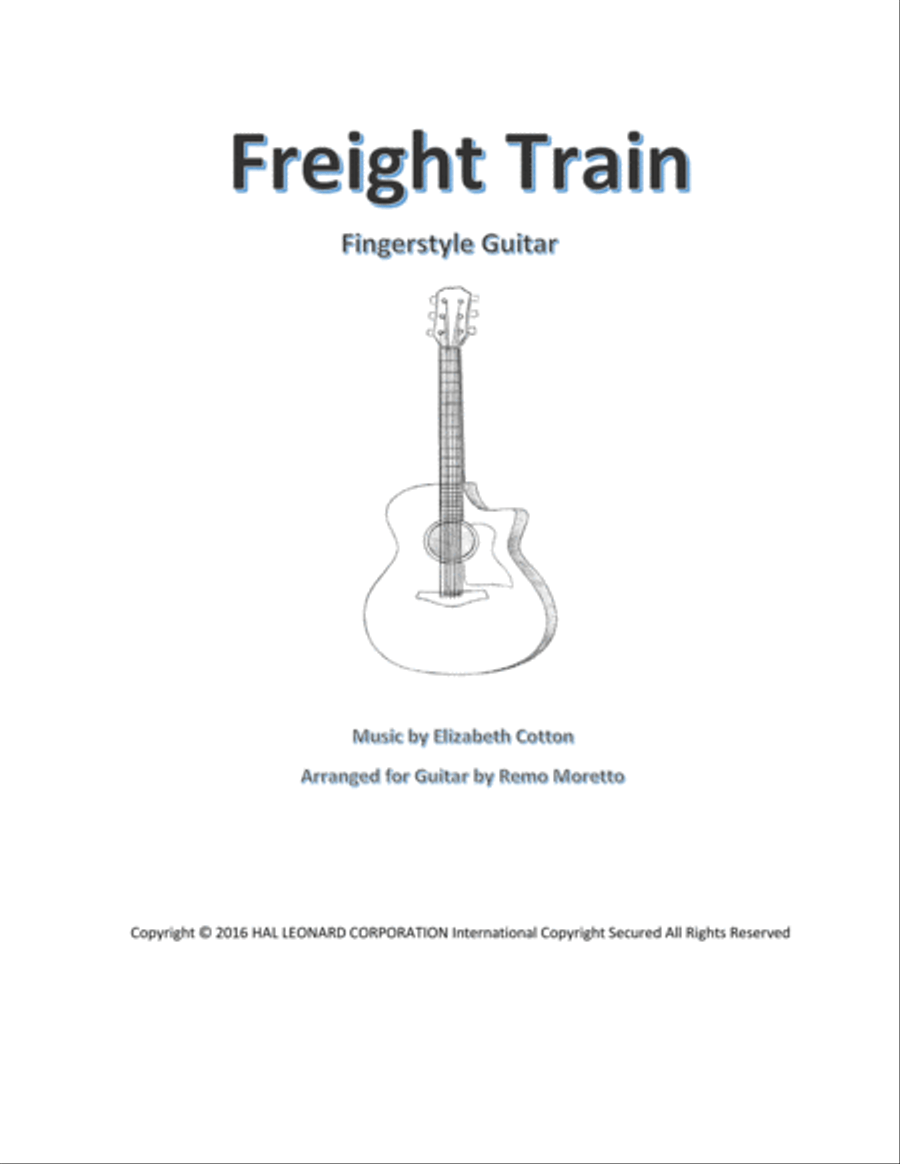 Freight Train Guitar Tablature scores gallery preview page 1