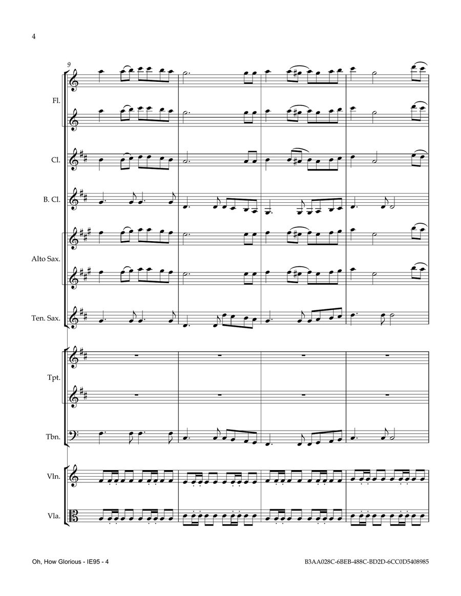 Oh, How Glorious (Cuán Gloriosa Será la Mañana) Concert Band scores gallery preview page 6