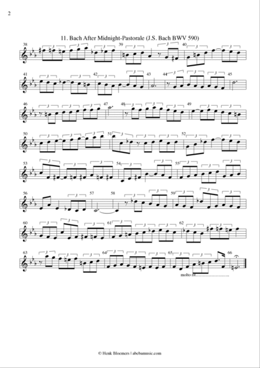 Pastorale from Bach BWV 590 Small Ensemble scores gallery preview page 4