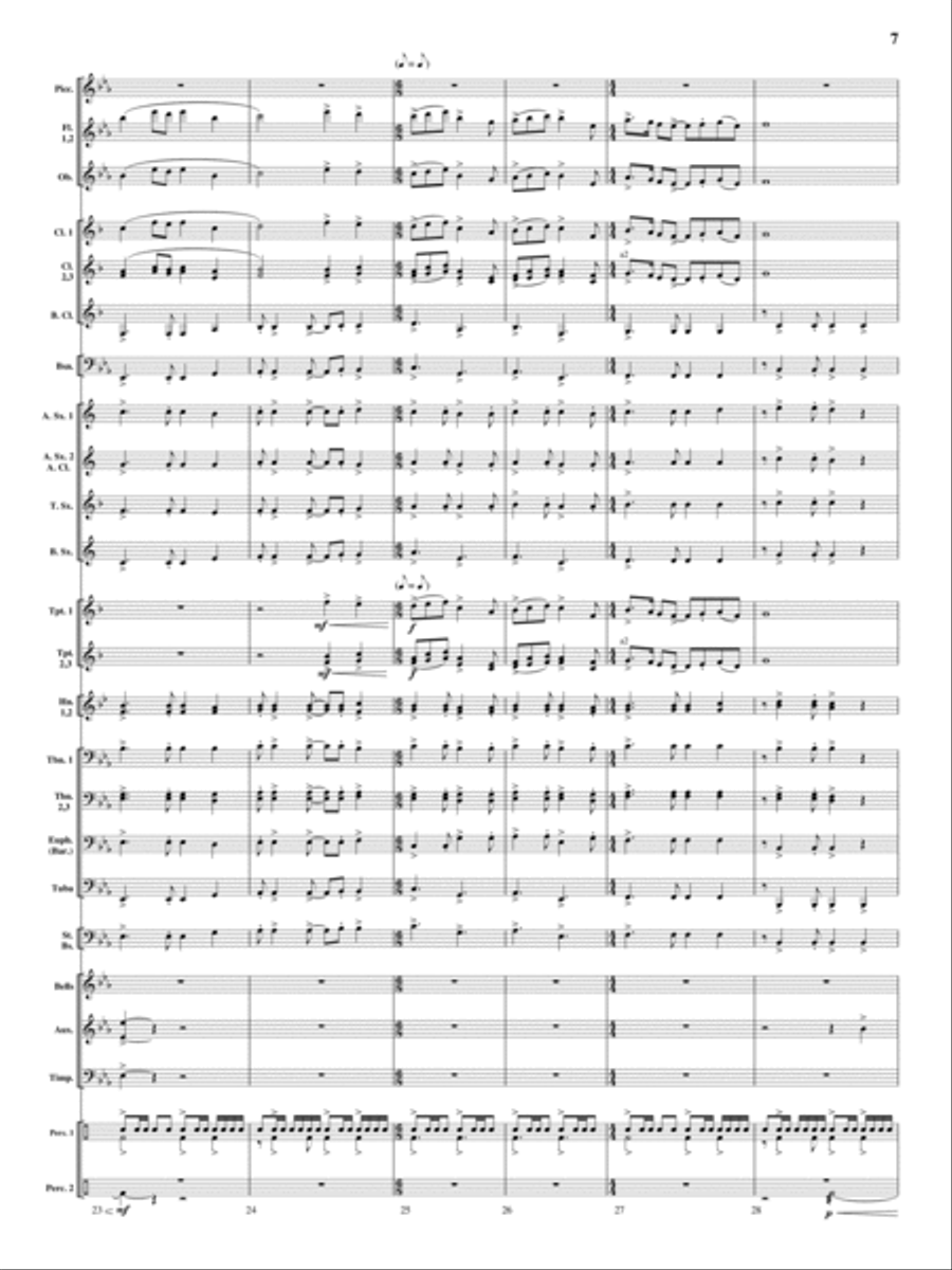 On Wings of Magic Concert Band scores gallery preview page 6