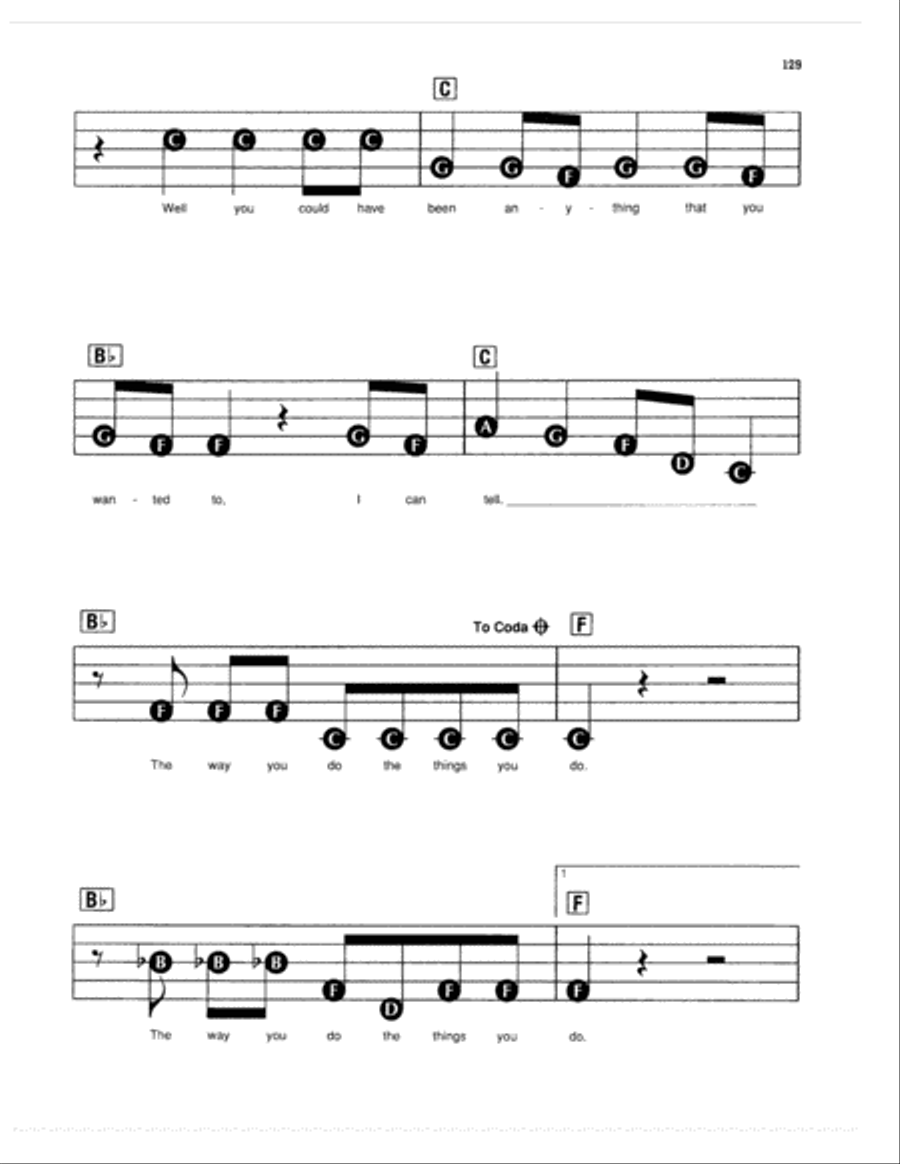The Way You Do The Things You Do Electronic Keyboard scores gallery preview page 3