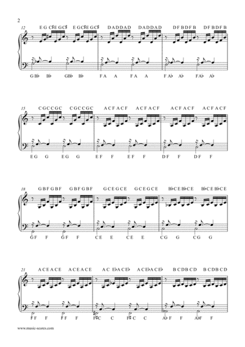 Bach Prelude No.1 with Note Names image number null