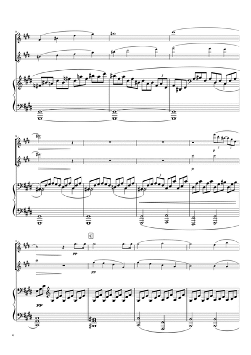 "Piano Sonata No.14" Piano trio (flute & violin)  image number null