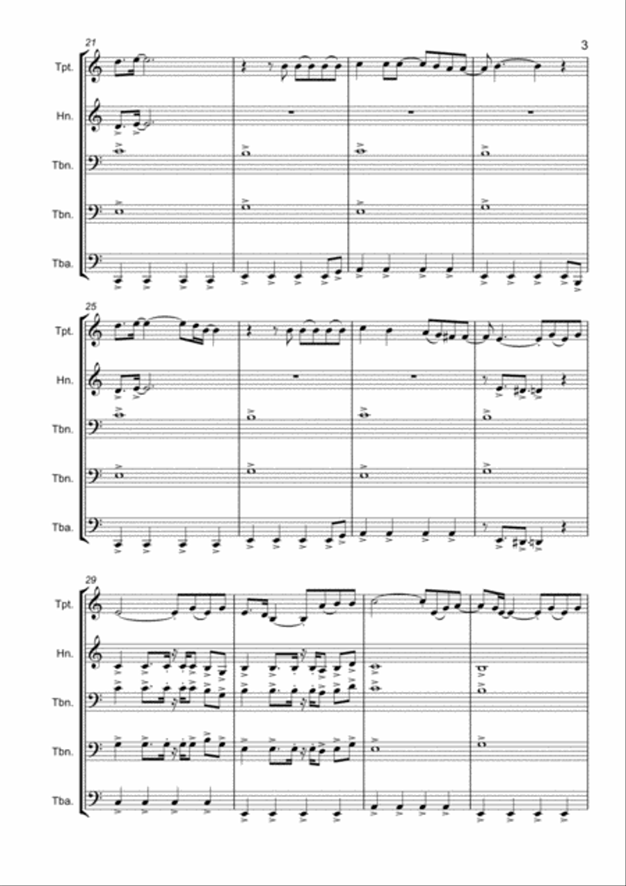 In The Shadows In The Shadows Brass Ensemble scores gallery preview page 3