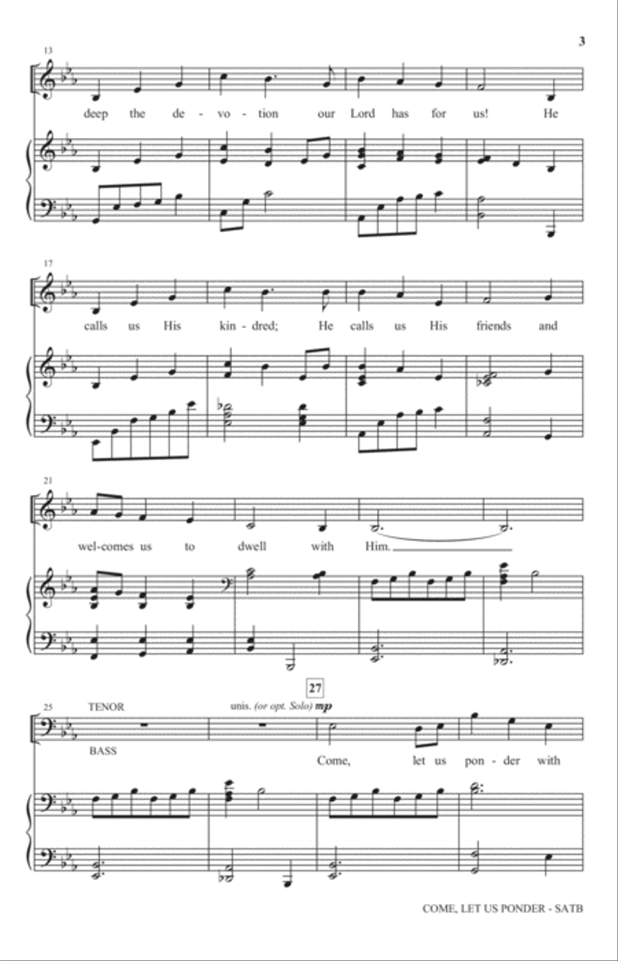 Come, Let Us Ponder 4-Part scores gallery preview page 2