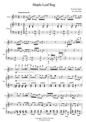 Maple Leaf Rag - Flute & Piano (score & parts)