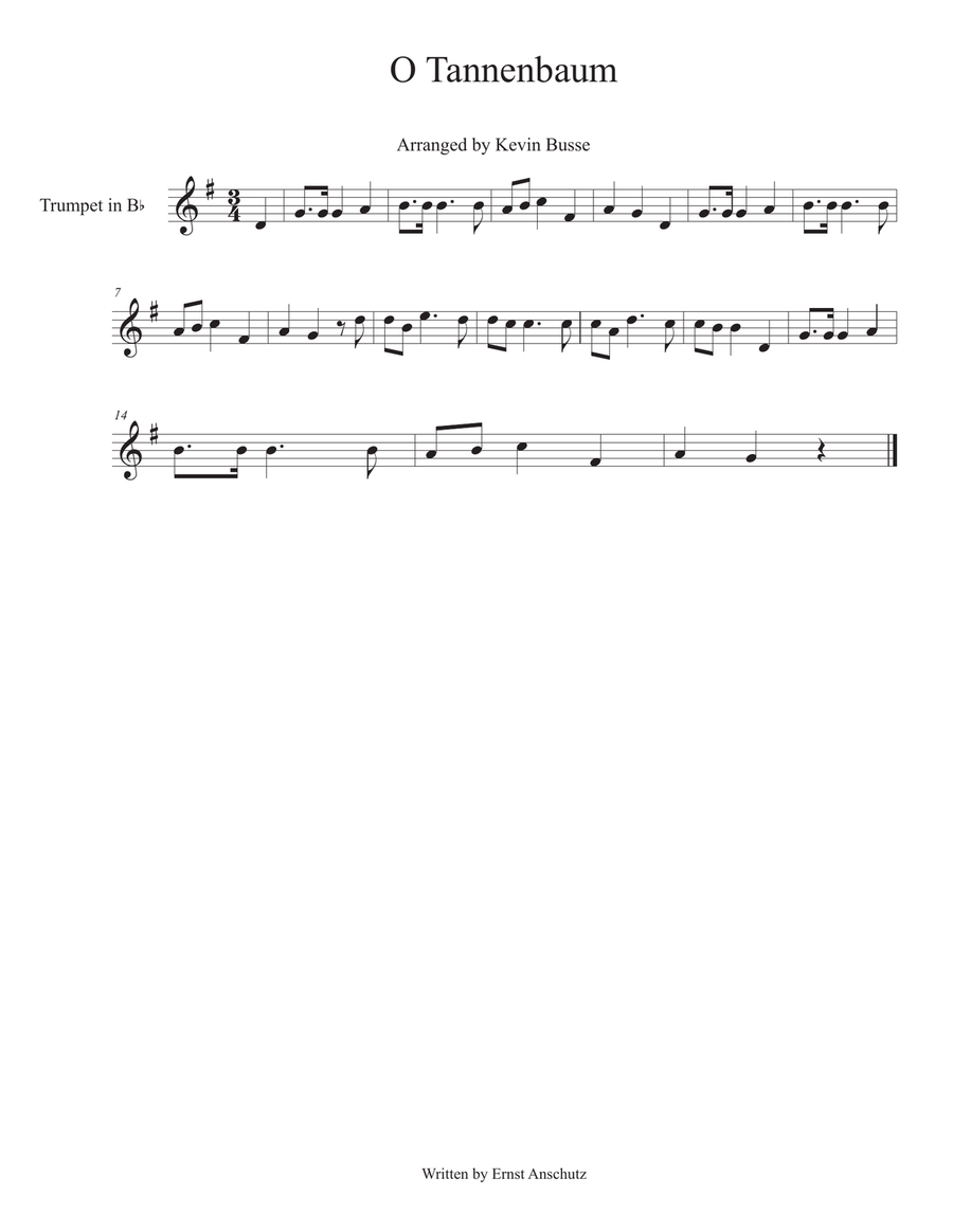 O Tannenbaum - Trumpet Trumpet Solo scores gallery preview page 1