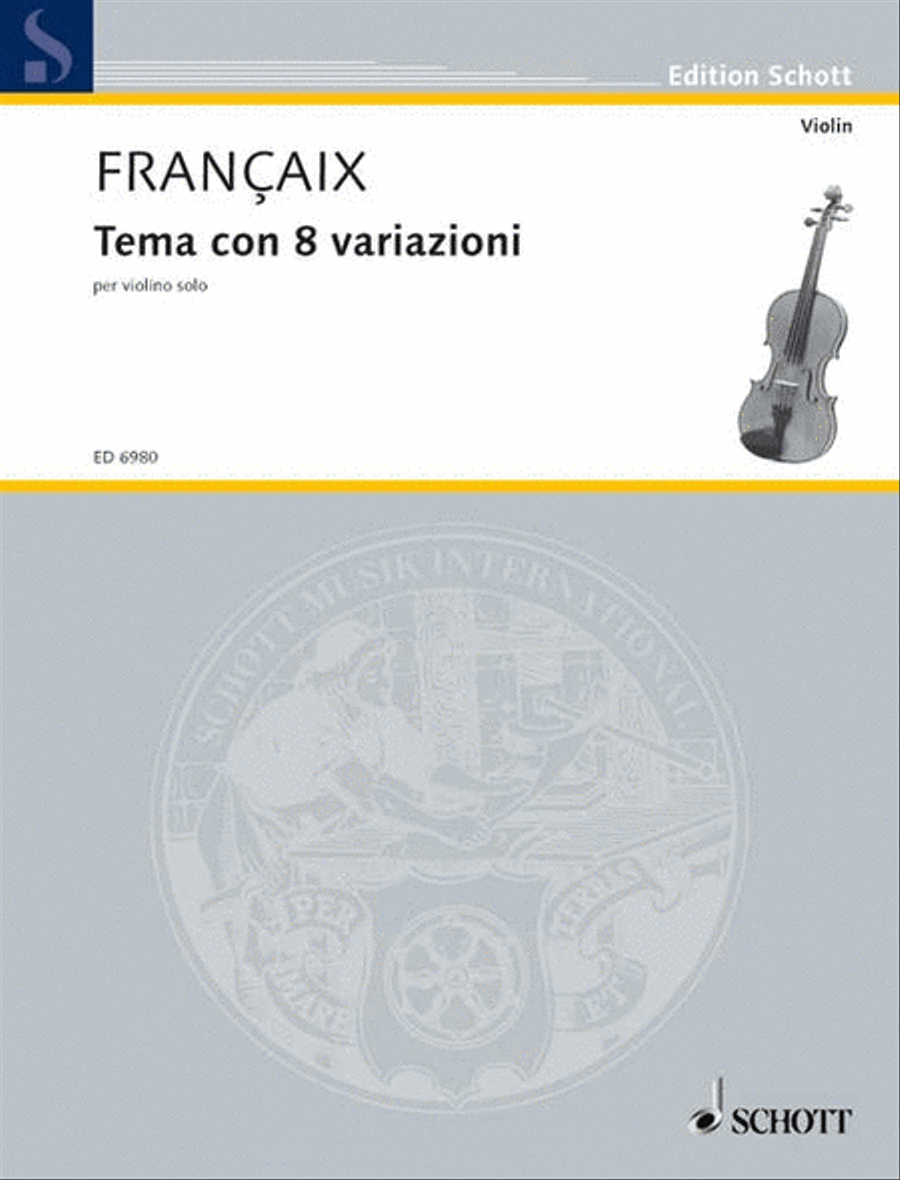 Tema con 8 variazioni Violin Solo scores gallery preview page 1