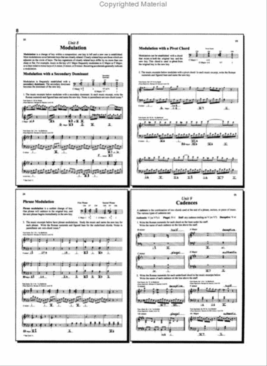 Fundamentals Of Piano Theory, Level 10 - Answer Book Piano Method scores gallery preview page 3