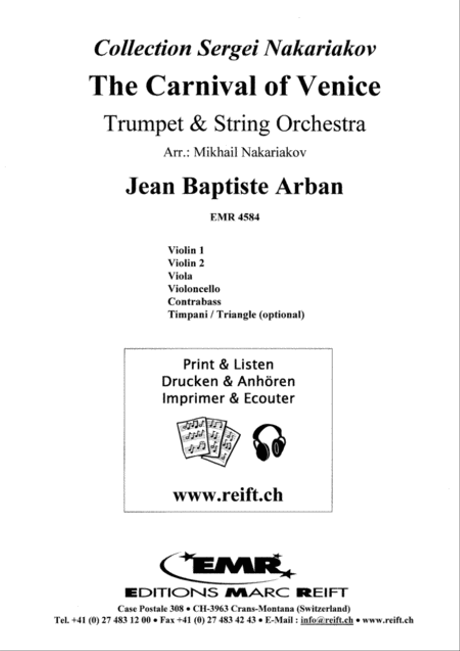 The Carnival Of Venice String Orchestra scores gallery preview page 2