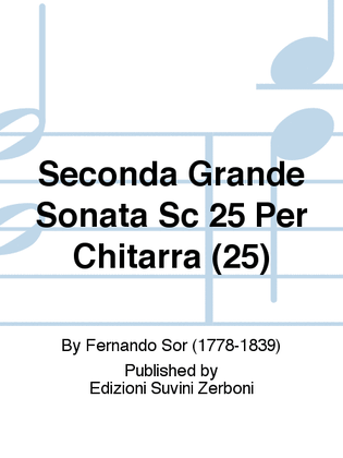 Book cover for Seconda Grande Sonata Sc 25 Per Chitarra (25)