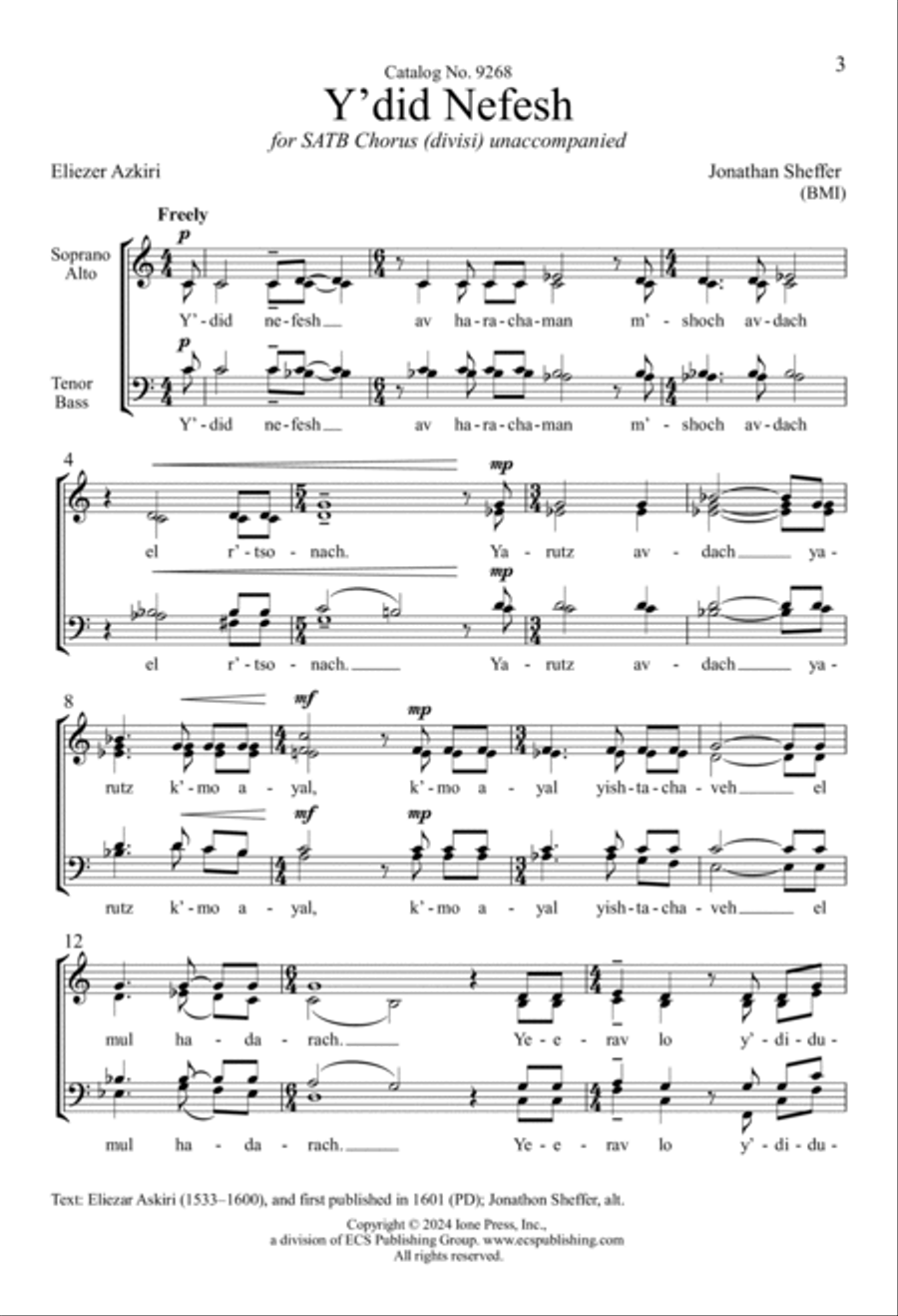 Y'did Nefesh Y'did Nefesh Divisi scores gallery preview page 3