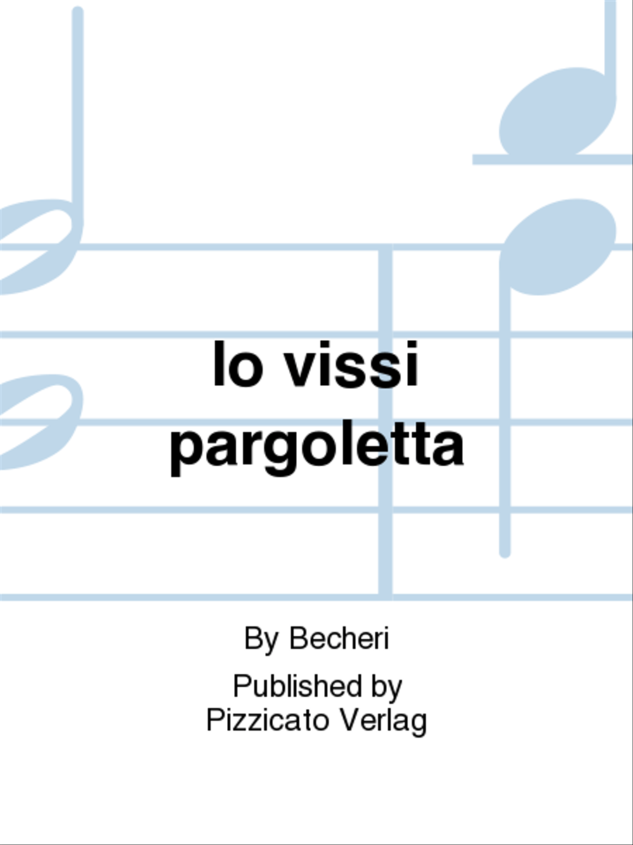 Io vissi pargoletta School and Community scores gallery preview page 1