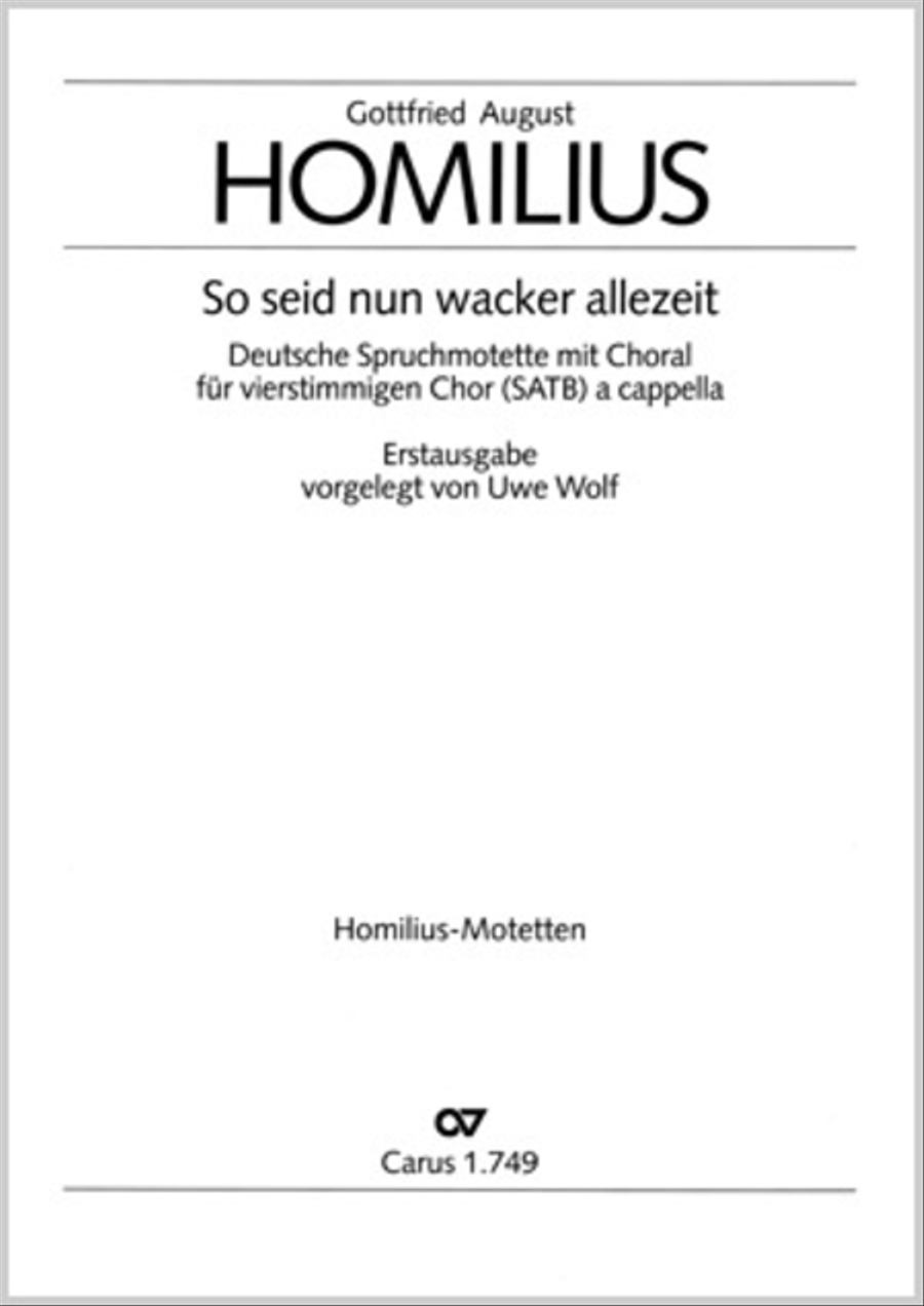 So seid nun wacker allezeit 4-Part scores gallery preview page 1